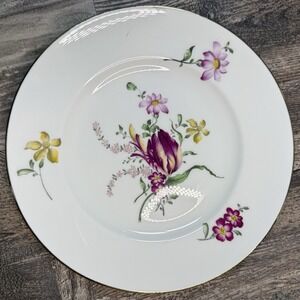 Vintage Crown Staffordshire Provencale Pattern Fine Bone China Plate Floral